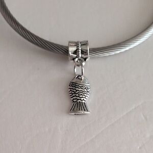 Silver Fish Dangle Charm for Pandora Style Bracelet‎